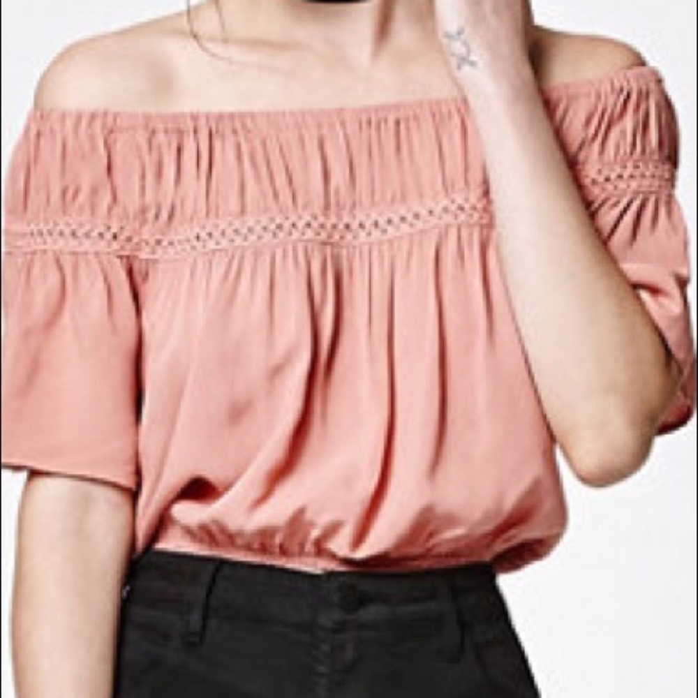 KendallxKylie cropped off the shoulder top